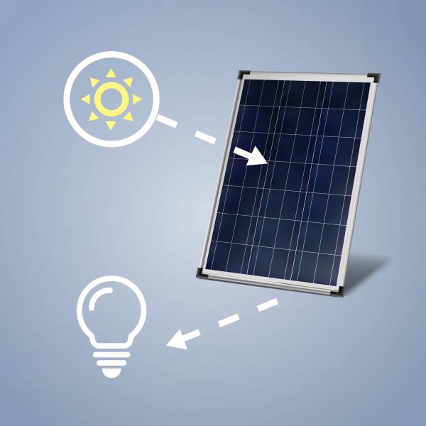 Schéma explicatif du fonctionnement d'une cellule solaire à Orange dans le Vaucluse